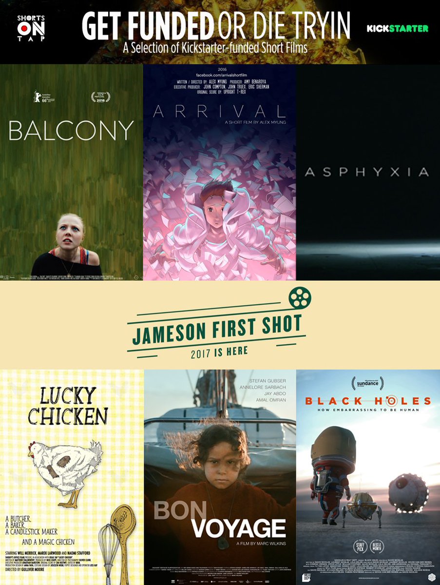 shortsontap's tweet photo. An explosive screening awaits you this Wed: https://t.co/yZjJsLespG in collaboration with @kickstarter 🎬Feat @Jameson_UK's #JamesonFirstShot https://t.co/Q70BHJNsl9