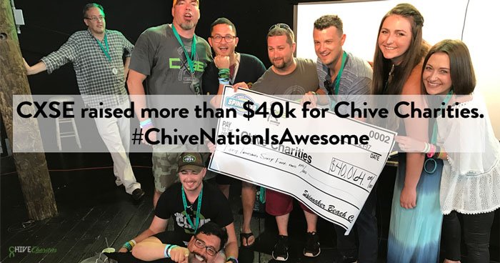 ChiveCharities's tweet image. For real. Thank you. #CXSE @chivenation