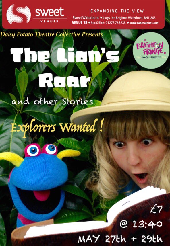 Jdoneill93's tweet photo. Kids show @brightonfringe @SweetVenues this weekend! #BrightonFringe #theatre #childrenstheatre #Brighton #whatson #familydayout #puppetry https://t.co/ymAWZmSK1F