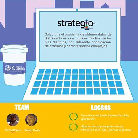 cidepucp's tweet photo. [#INCUBADOS] ¿Ya escuchaste de #Strategio? Proyecto que da solución a la pérdida de información de la cadena de suministro de las empresas. https://t.co/RA2pi8yQXT