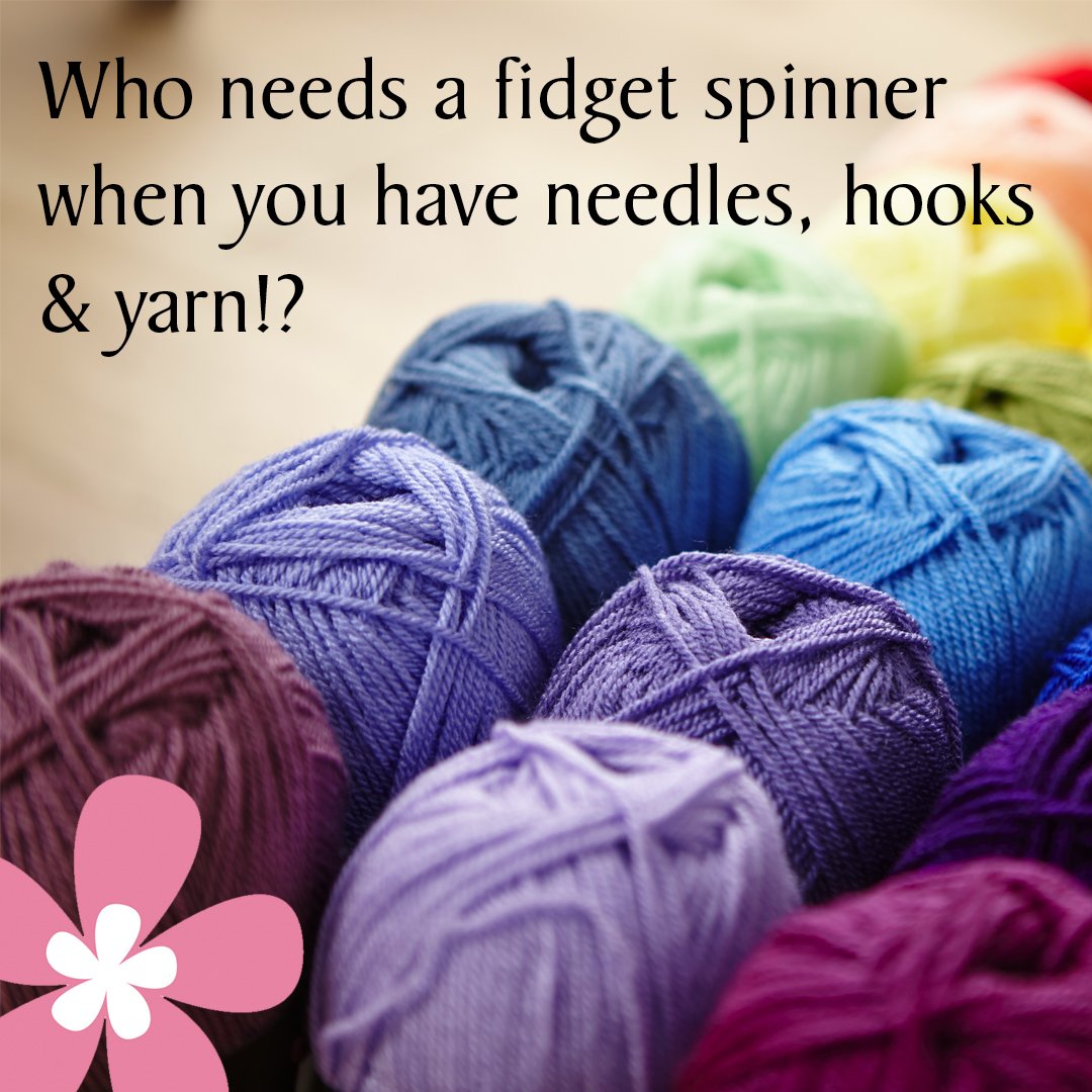 StylecraftYarn's tweet image. Fidget spinners are the current craze, but not in the knitting and crochet world. Our hands are too busy! #Stylecraft #StylecraftMeme
