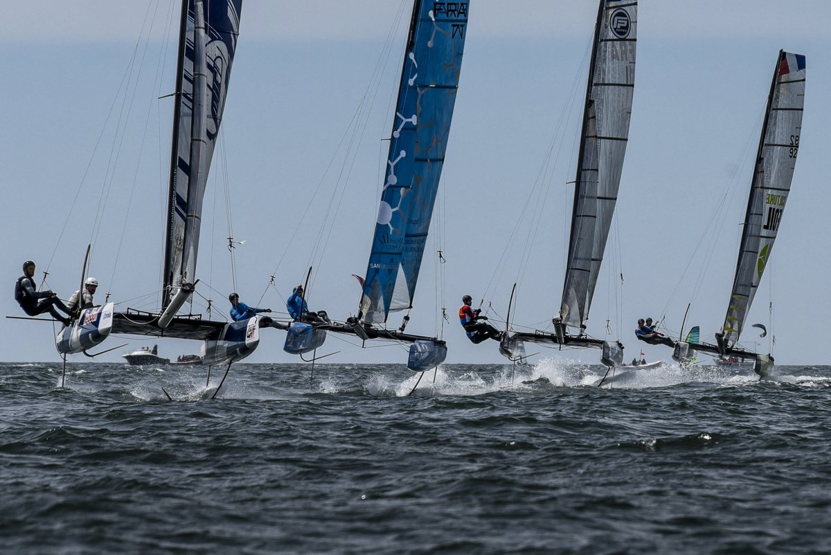 extremesailing's tweet photo. Here's some awesome 📷 of the @PhantomInt fleet in La Baule last weekend © Emeline Roussel &amp; Stephanie Billarant #foilingbay #extremesailing https://t.co/bdefy7Q86y