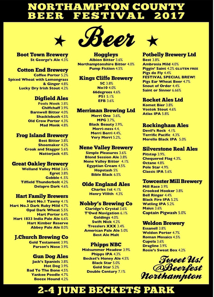 This year's local beers! Also guest brewers, craft bar, cider, gin, Pimms, prosecco and more!