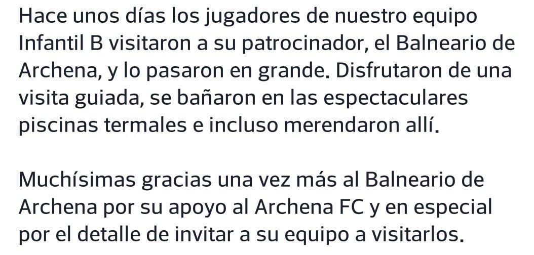 archenafc's tweet photo. Hace unos días los jugadores del Infantil B visitaron a su patrocinador Balneario de Archena. Lo pasaron genial! 😍

¡Gracias @aguadearchena! https://t.co/JBENkCRIDe