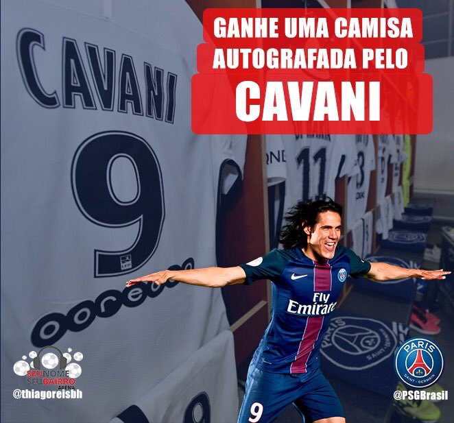 Que tal esse presente do @PSGBrasil? 

Quer levar uma camisa autografada do Cavani? 

➡️ Siga @PSGBrasil e <a href="/thiagoreisbh/">Thiago Reis</a>

➡️ RT neste tweet!