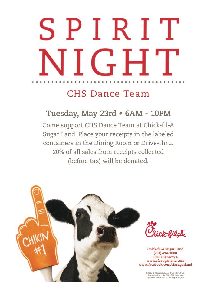 CHSstarsdance's tweet photo. See everyone at Chick-Fil-A tomorrow ⭐️ https://t.co/Z99ILHizgx