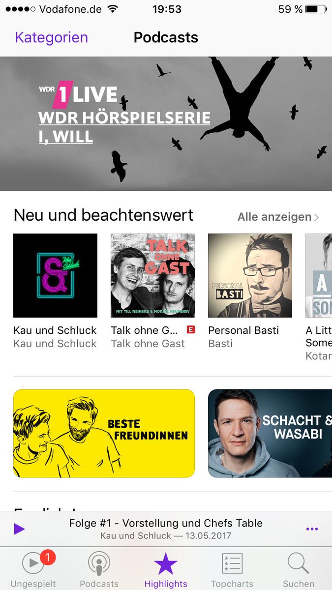 icecreamEl's tweet photo. Das nenn ich mal ein line up!!! @Kauundschluck neben @ALittleSomeCast  und @NielsRuf bei Neu und beachtenswert ❤️Das Leben macht Sinn🍆 https://t.co/LuzeWBDs4d