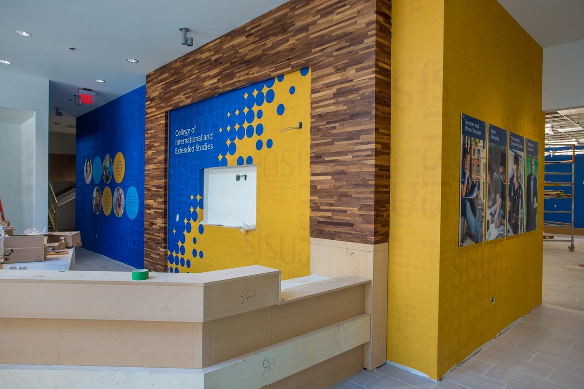 ThysseDesign's tweet photo. Scenes from our install last week out at the San Jose Student Union! #design #SJSU #experience https://t.co/v710sbKq15