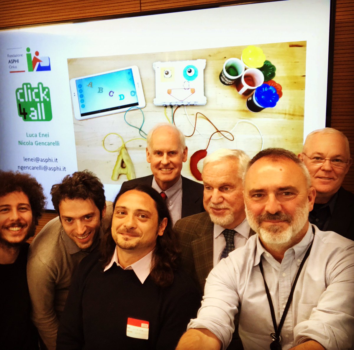 nipalm's tweet photo. With the #amazing @click4all team and #gueststars @BraillePress @tarmelop #paulparravano @MIT @FondazioneAsphi @IBMItalia @FondazioneIBM https://t.co/KB5gkDcFx2