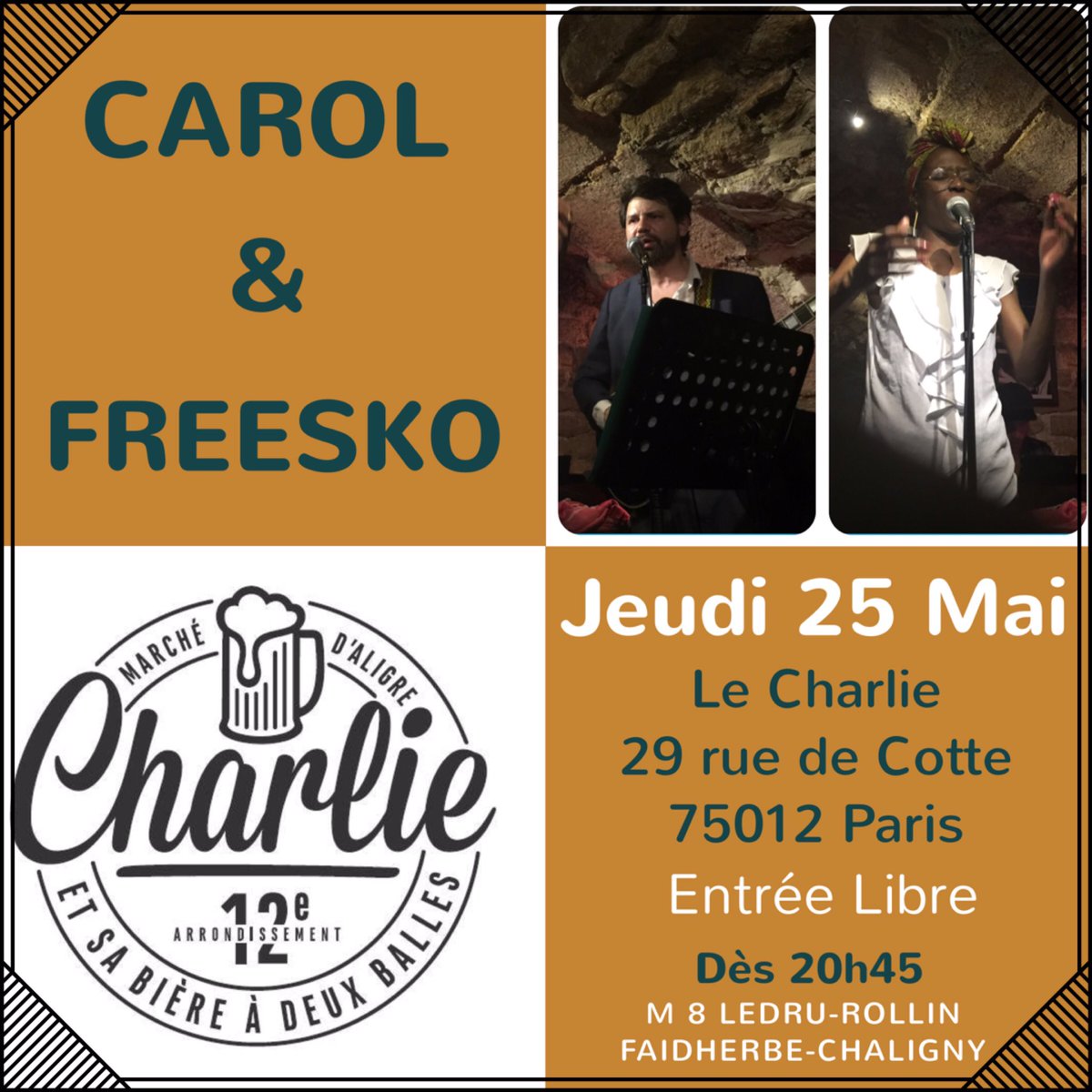 c_freesko's tweet image. #Prochain #Rdv #Jeudi25Mai #AJeudi ✌🏾️#Jazz #Soul #Love #Concert #Paris