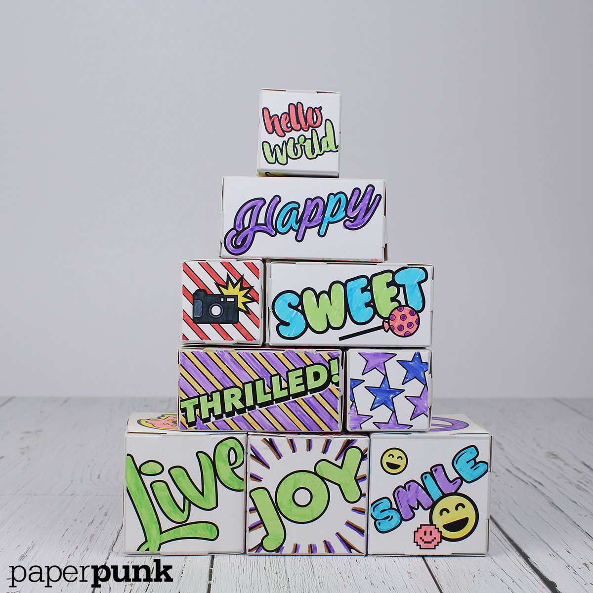 paperpunk's tweet photo. We know life gets tough, but positivity is key... just ask our Color N' Build Graffiti Blocks #PaperPunk #Art #MakeSomething https://t.co/rgPbdPHtcT