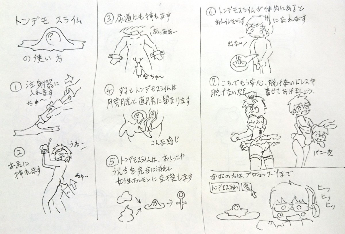 ぺぇーらい Twitterissa 脱げないドレスや皮 脱げないとおトイレ出来ない 逆に考えるんだ トイレしなくても良いさ と トンデモスライムは脱げないシリーズの中の人の為を思って作られた製品です 排泄物を全て体内で消化し女性ホルモンに変える一品 お試しあれ