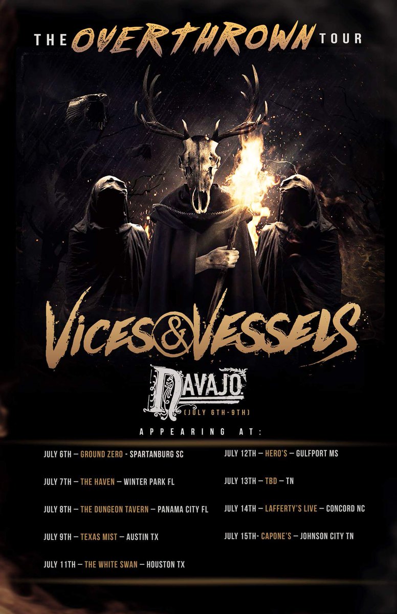We're excited to announce the Overthrown tour! Coming soon to a southeast city near you. #metal #metalcore #tour #concert