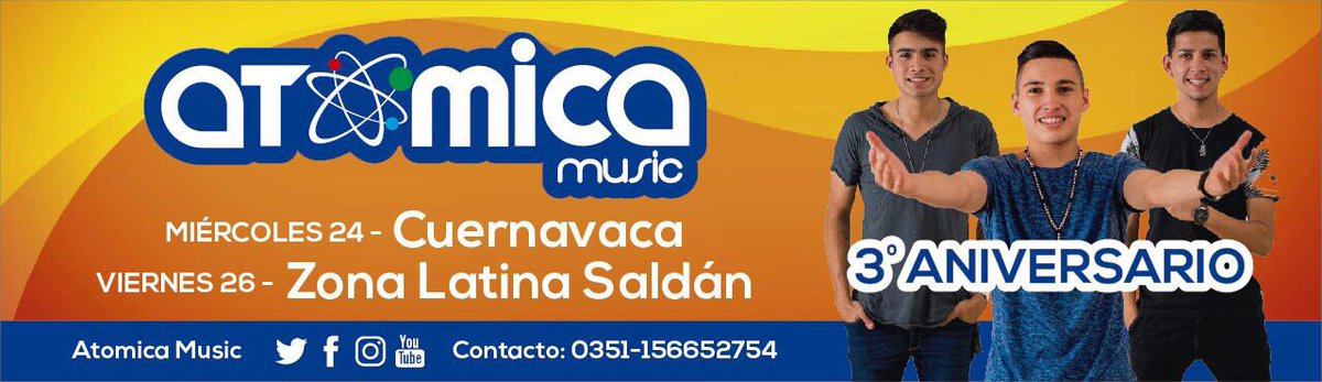 AtomicaMusic's tweet photo. Te estás preparando para este miércoles y viernes ? 😍😍😍😍 https://t.co/EZozhWhVkK