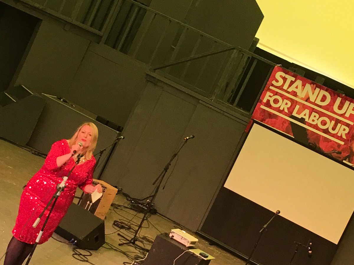 BritRocksFilms's tweet photo. Loving Comic/Political Activist, Kerry Cassidy at #StandUpForLabour this evening. Interviewed earlier for #britrocks. Film on the way https://t.co/hMphP0kXDT