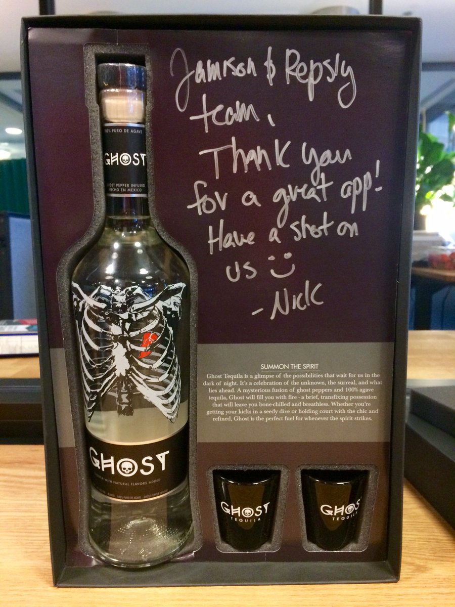 Repsly's tweet image. Huge thanks to our friends at @Ghost_Tequila for hooking it up!!! #tequila #spirits #RepAndRoll #CustomerLove