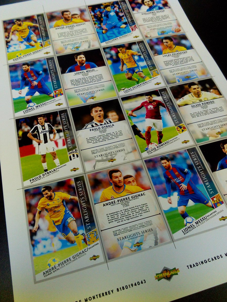Screencards's tweet photo. #Starlights series por #Screencards #Gignac #Messi #Ochoa #Zelarayan #Dybala #SilvioRomero #TarjetasDeColeccion #Futbol #Football #Mexico https://t.co/y30KdaMagu