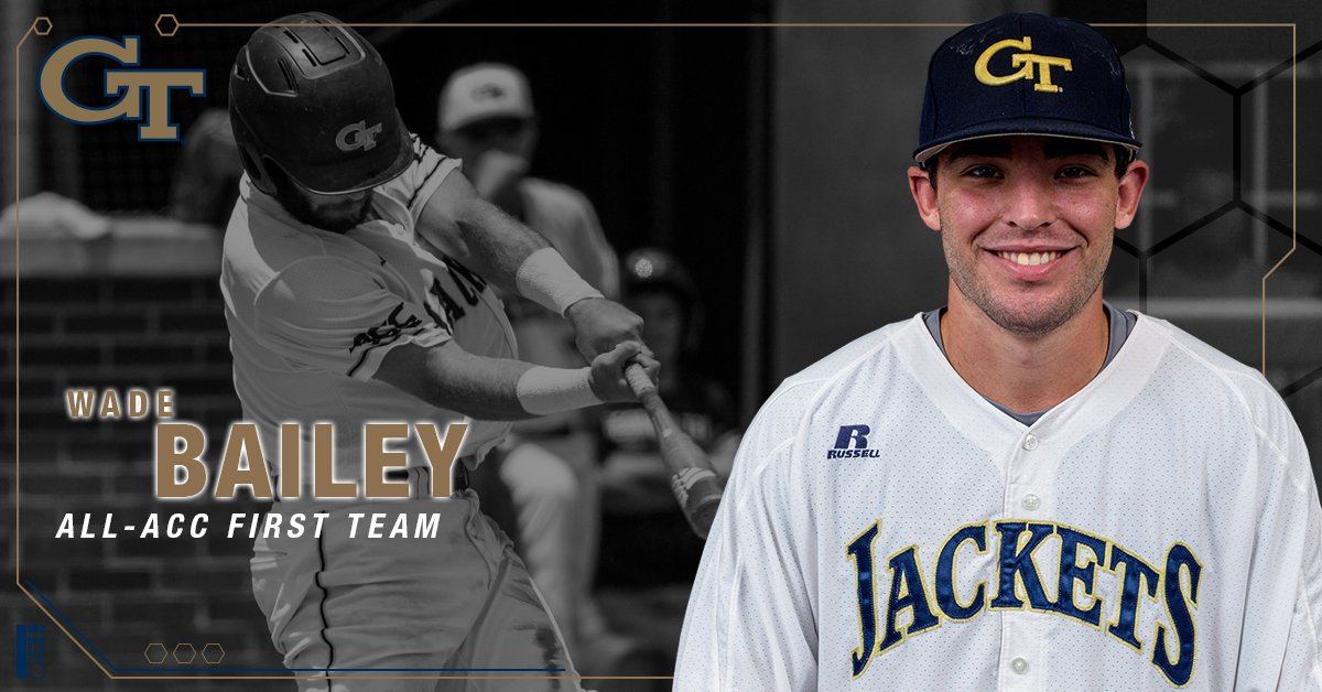 GTBaseball's tweet photo. Congrats to Wade Bailey on being named to the All-ACC First Team!
#TogetherWeSwarm https://t.co/2JGfQhFyLa