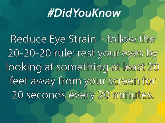 SPECSnetwork's tweet photo. Too much time in front of screens can cause headaches, blurred vision, tired eyes, eye irritation, double vision &amp; excessive blinking https://t.co/fB6bNMok9Q