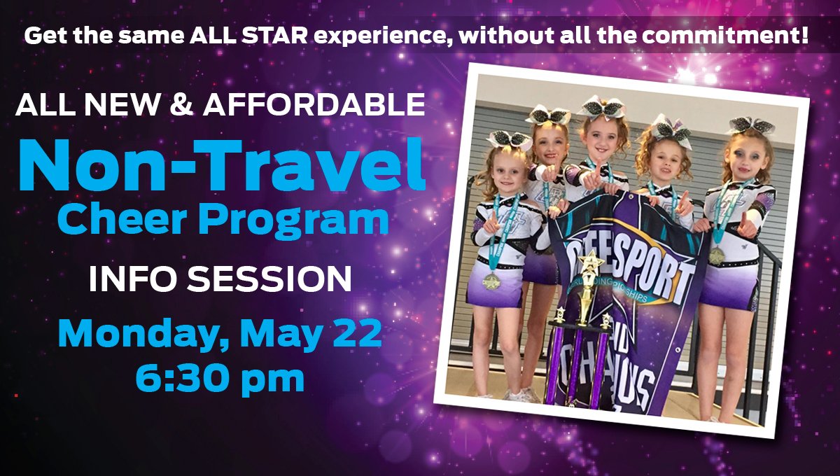 Join us tonight at 6:30 for information on our NEW NON-TRAVEL teams. Get the same all star experience...just closer to home.