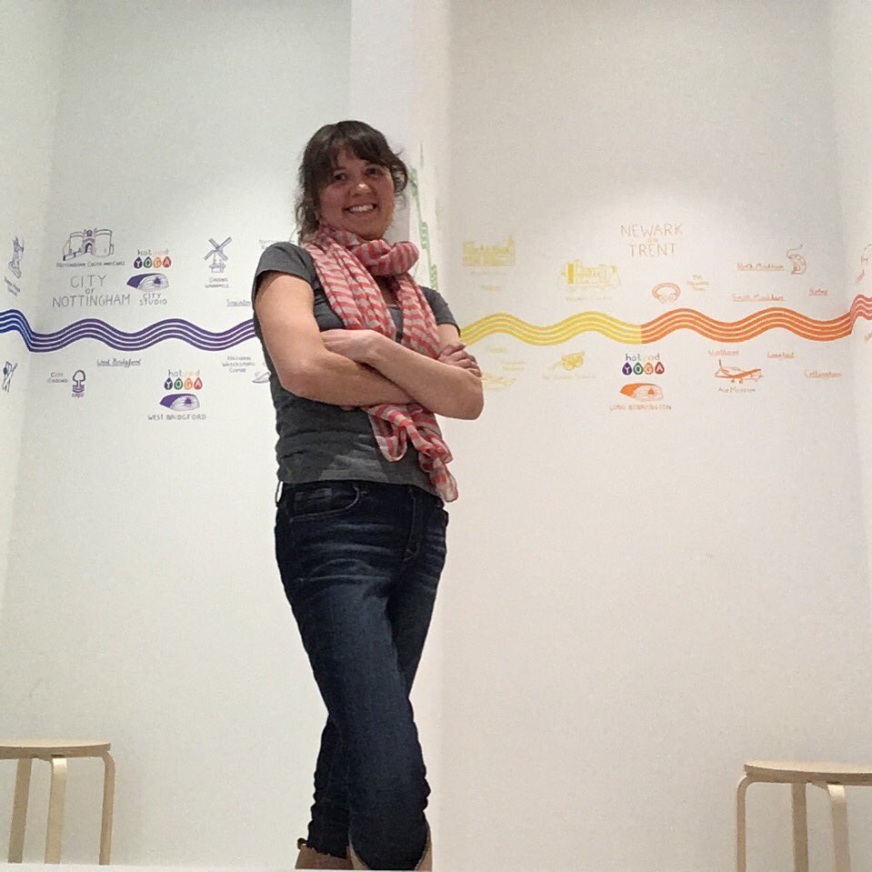 MapsofJoy's tweet photo. Maps of Joy writ large over the walls of a yoga studio! All hand drawn by me over 5 days #illustrator #mural #Nottingham #interiordesign https://t.co/IccavclUXl
