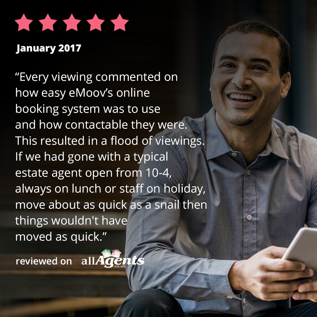 eMoovLeeds's tweet photo. eMoov is rated 9.4/10. Check out our reviews @Trustpilot 
#onlineestateagent #Breakfastwiththedisruptors 
https://t.co/qJdwRLNKW5 https://t.co/nD2hBbqDMX
