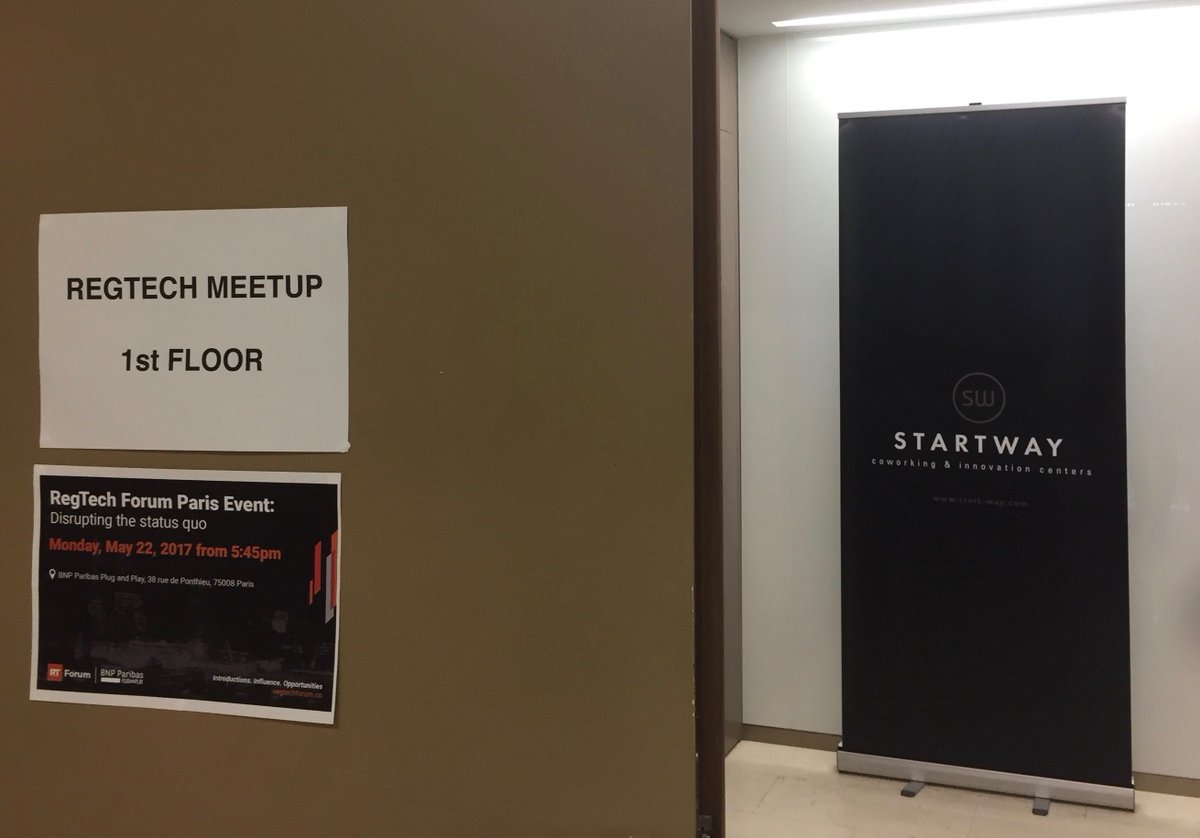 regtechparis's tweet photo. And so it begins ... #RTPAR 3 great brands host #RegTech Forum Paris . Thank you Gregory Ortiz @StartWay_SW , the wonderful @gainzirillo https://t.co/5CLqV9L3R3