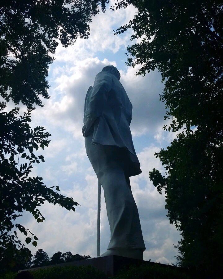 VisitSHSU's tweet photo. Making summer plans? Be sure to #TourSHSU and afterwards go see the tallest statue of an American hero, General Sam Houston! https://t.co/VhByrt60p4