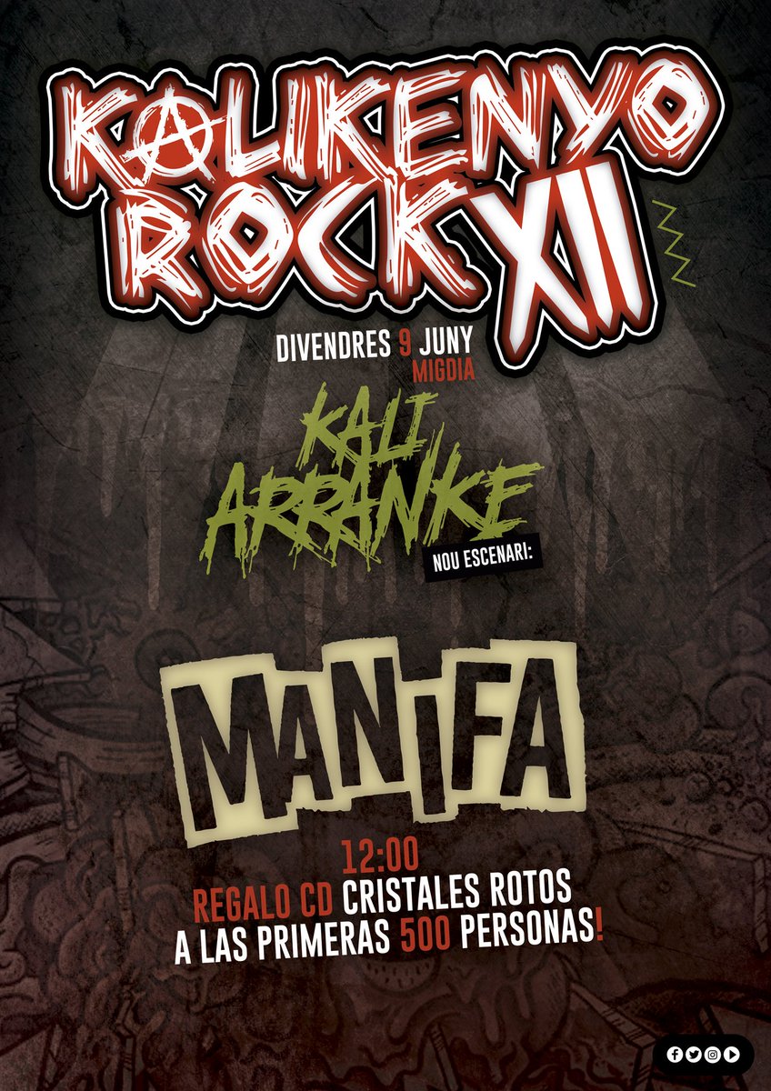 <a href="/ManifaPunk/">Manifa Punk Rock</a> quiere hacer de este Kalikenyo Rock una fecha aún más especial y va a regalar CDs a los 500 primeros asistentes, por la cara!!