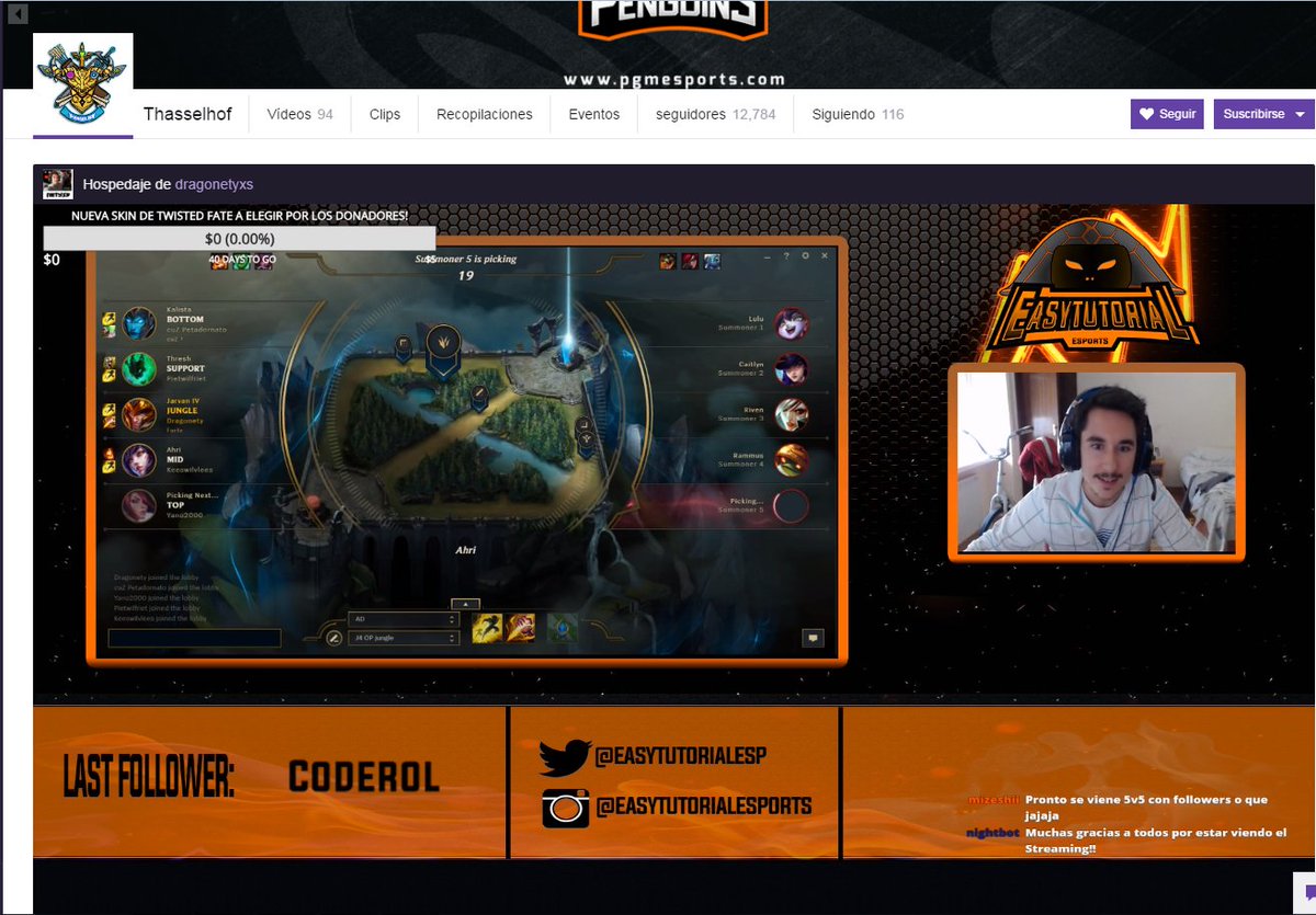 EasyTutorialeSp's tweet image. Muchisimas gracias @Thasselhof por hostear en #twitch a nuestro streamer te lo agradecemos muchisimo ^^