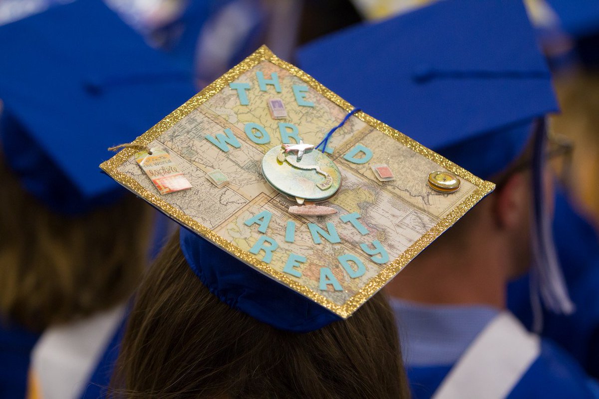 UBuffalo's tweet photo. Congrats #UBClassof2017! π€π Check out this awesome #UBuffalo Grad Cap Art from Commencement Weekend!π https://t.co/JzRUNwigLP https://t.co/vn28aNaSDz