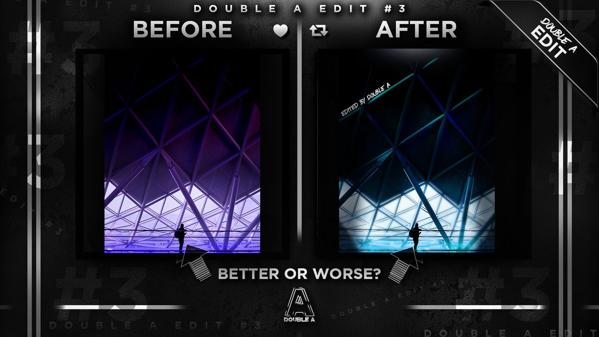AddyPSD's tweet photo. @stevenvan_ @mws @VotrixYT @DznNation 3rd DOUBLE A Edit - Photo (credit to @unsplash) Is it BETTER or WORSE? Like &amp; RT. #BuildingAportfolio https://t.co/yIZypmQnYt