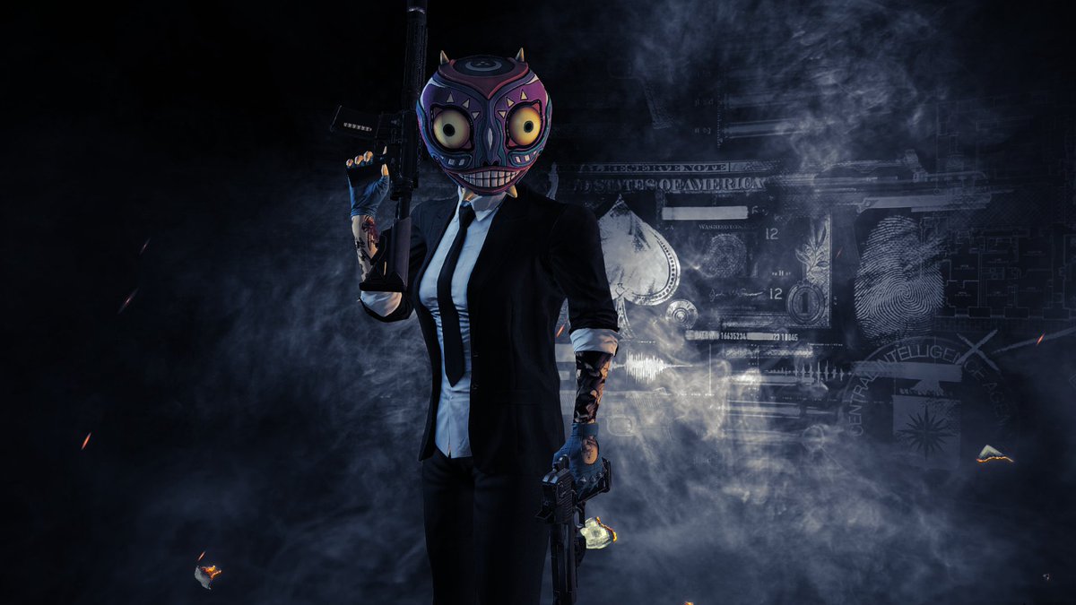 Richard0wen's tweet photo. @LockePayday Thanks for the great mask, now I can steal in style. #lockeforsure https://t.co/pTGWUrO0Wy