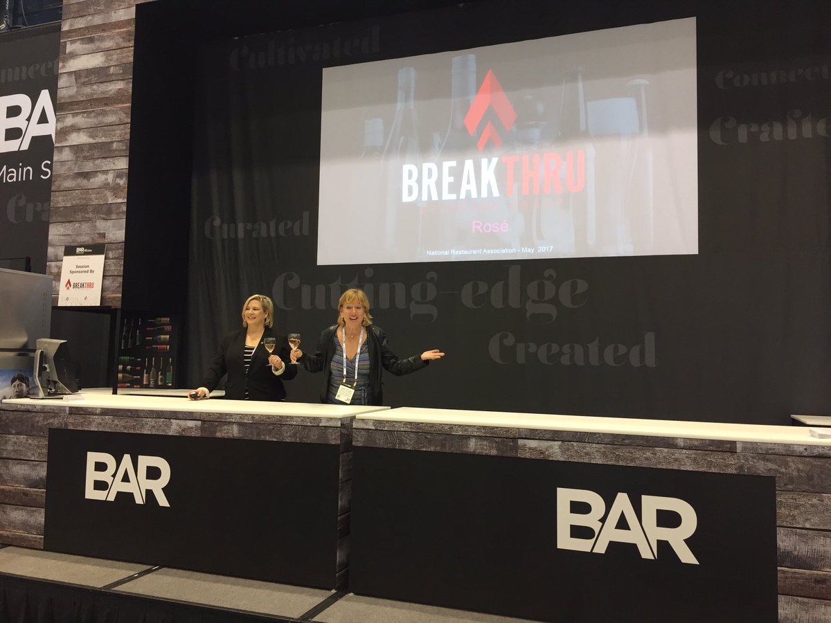 BreakthruBevIL's tweet photo. "Men are drinking rosé now!" -BBG Fine Wine Specialists Mary Ellen Hogan and Julie Jacobson. @NRAShow #barshowchicago #NRAShow https://t.co/Zfz0OrjTXy