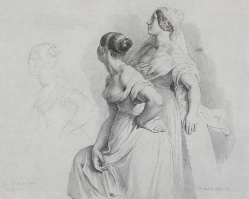 Iconomicone's tweet photo. Julius Schnorr von Carolsfeld - Mädchenstudien -Epoche : Romantik - Étude de Jeunes femmes - #Romantisme - 1839
#dessin https://t.co/gPFPzGsaXS