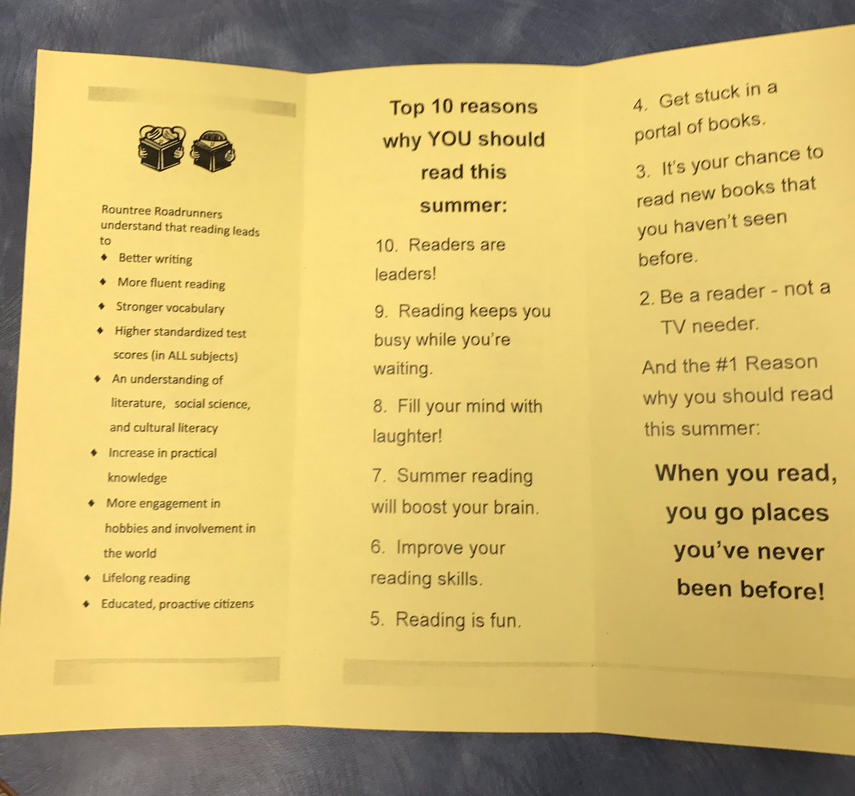 ShelleyPrivett's tweet image. @rountreerr Pride Council created this pamphlet as a reminder to everyone of the importance to read over the summer #avoidthesummerslide