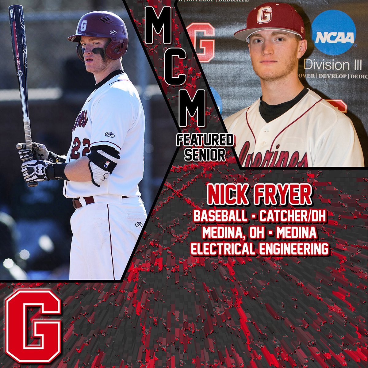 GCC_Wolverines's tweet photo. This week’s second #MCM Featured Senior is #GCCBaseball’s Nick Fryer! Full post on our Instagram: https://t.co/eyTGLbhbJf https://t.co/NIMkq9NnVO