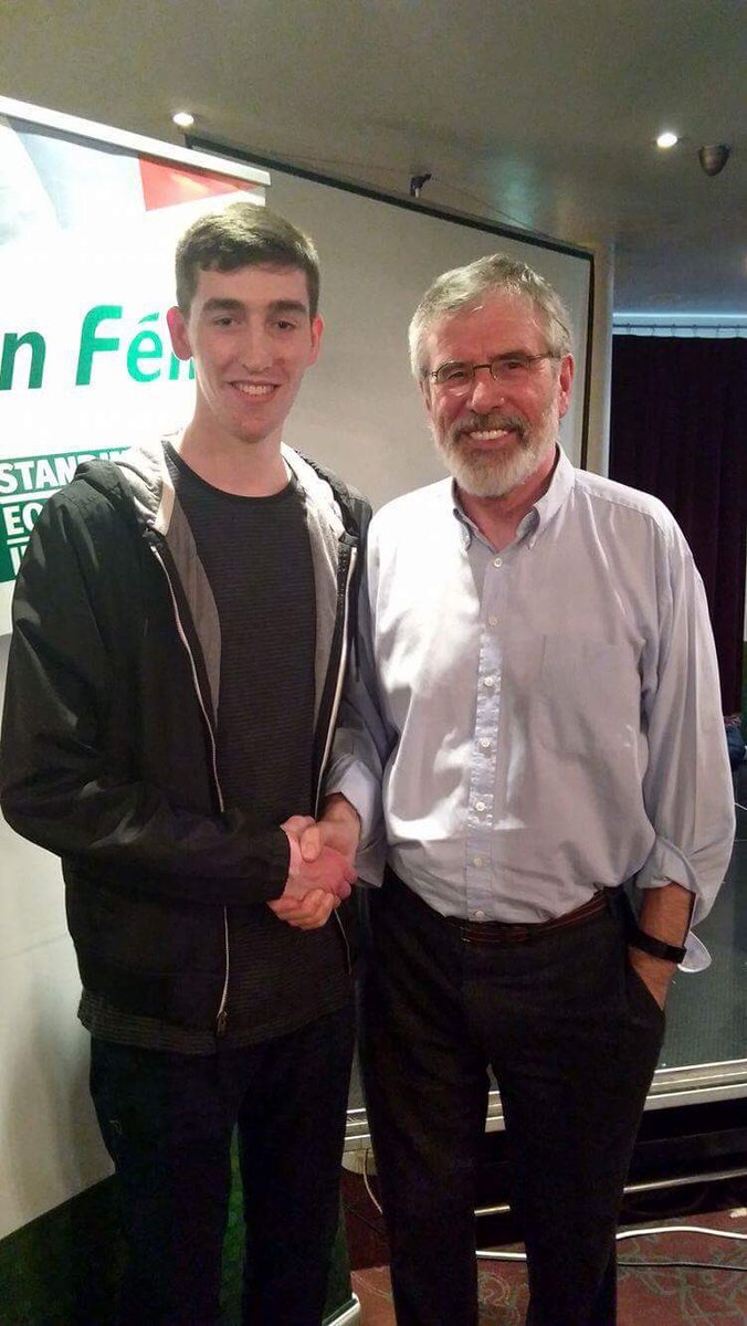 LennonConor's tweet photo. An honour to have met @GerryAdamsSF tonight. Wise words in his speech regarding this election, hoping for a good result here in Derry https://t.co/1ud7otGRYr