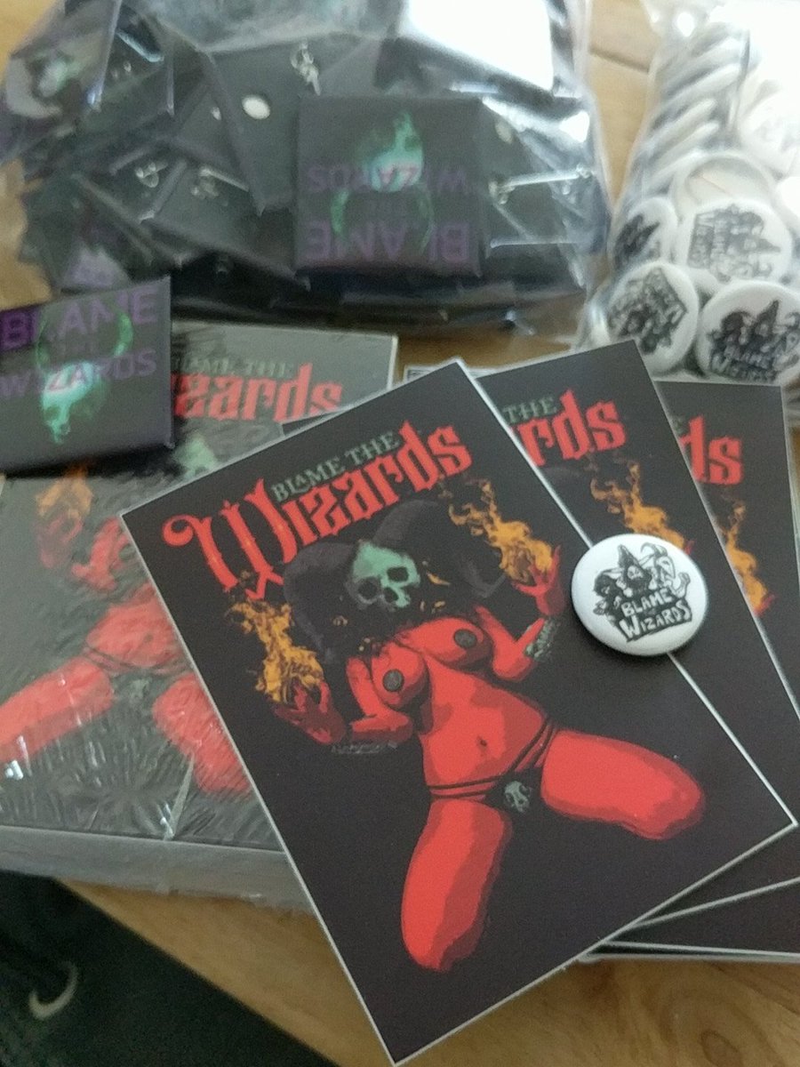 BlameTheWizards (@blamethewiz) on Twitter photo We're headed to Salem, OR on Saturday. Thanks to the ink licking cretins at <a href="/stickermule/">Sticker Mule</a> for getting us stocked up on garbage!! We're headed to Salem, OR on Saturday. Thanks to the ink licking cretins at <a href="/stickermule/">Sticker Mule</a> for getting us stocked up on garbage!!