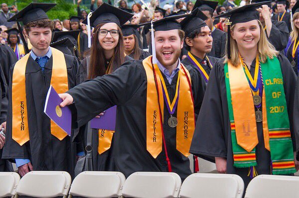OTL_Sean's tweet photo. The UAlbany photographers just can't catch a break with me... cheers to another year of ruining candid pictures! #Commencement2017 https://t.co/vzJKRYuFff