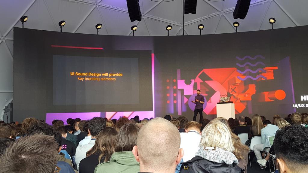 AKdharap's tweet photo. "What does your brand sound like?" I've heard it today from @lucieluxury and now at #TNW2017 from @obliquesound #soundsdesign https://t.co/qrX9txieww