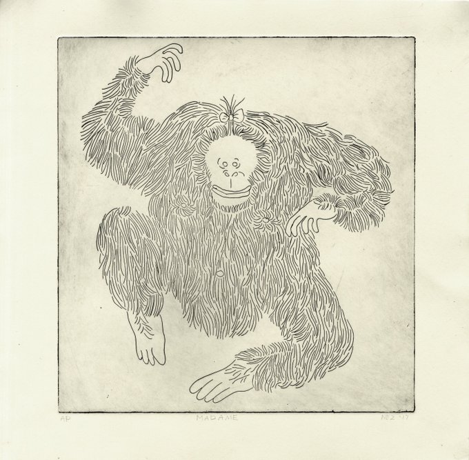 my orangutan print! she's a special gal 