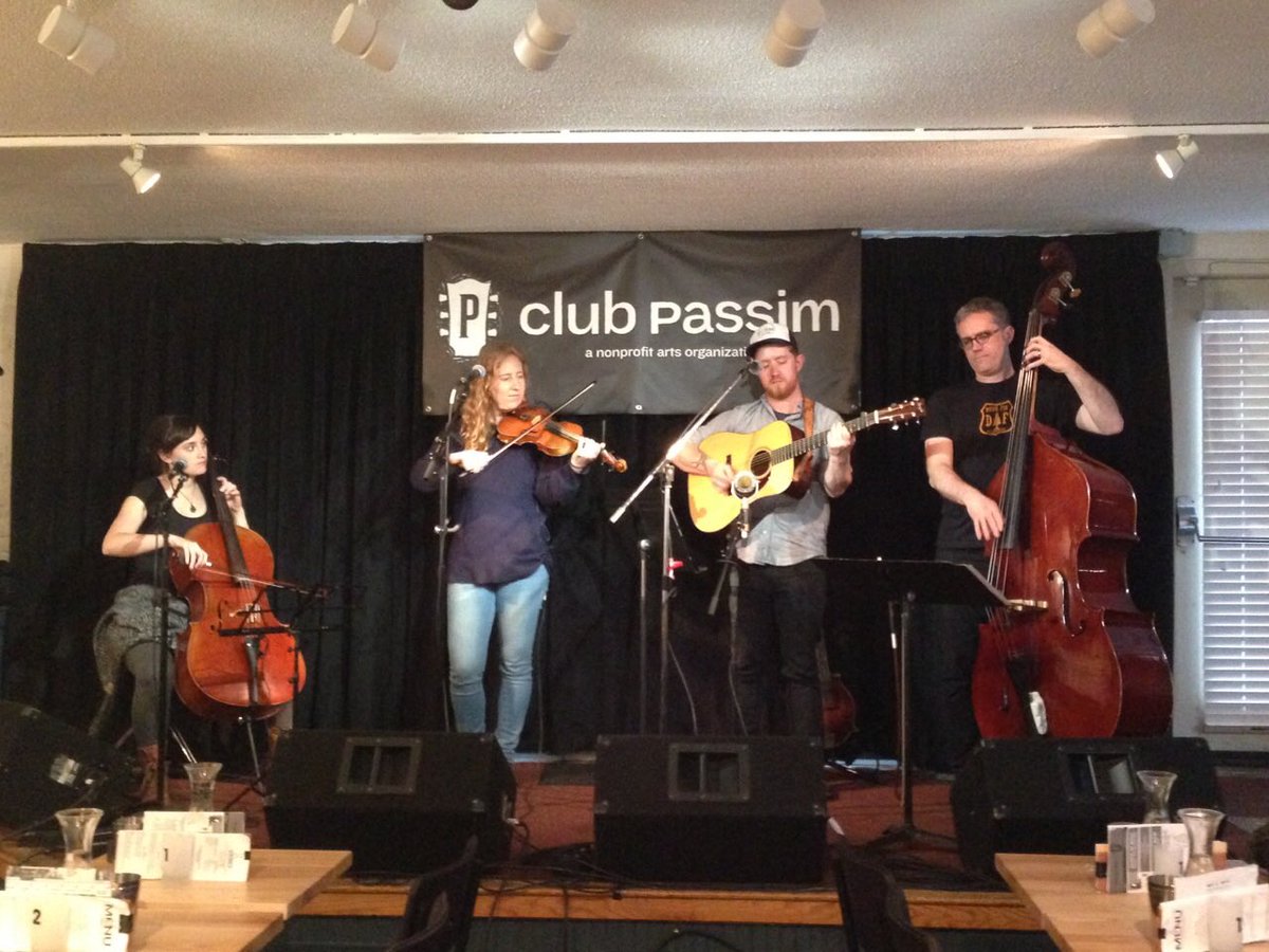 Soundchecking for our show <a href="/clubpassim/">Club Passim</a> tonight at 8! @kaitlynraitz <a href="/BretHiggins/">Bret Higgins</a>