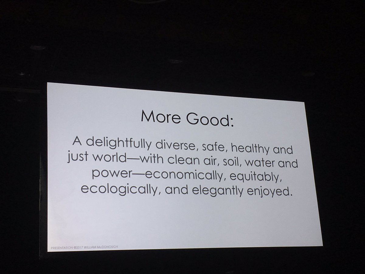 ColemanBigelow's tweet photo. Inspiration and Alliteration from the always engaging and provocative @billmcdonough #moregood #sb17detroit #redefiningthegoodlife https://t.co/3ayf2wk6YA