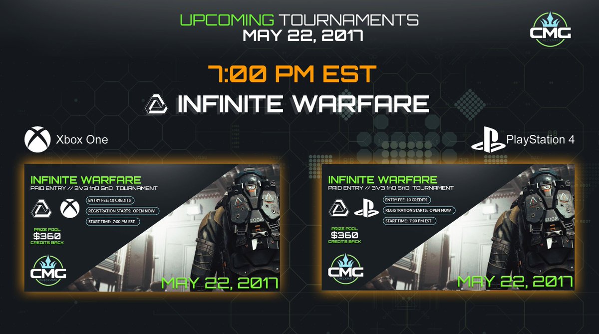 cmg on twitter 3v3 infinitewarfare 1nd search and destroy starts