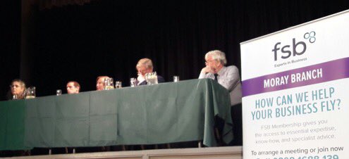 FSB_MikeD's tweet photo. Thanks to all the candidates and the audience for a lively debate at tonight's #FSB2017 #FSBMoray #Fochabers @FSB_Scotland @fsb_nescotland https://t.co/j2RInerkQf