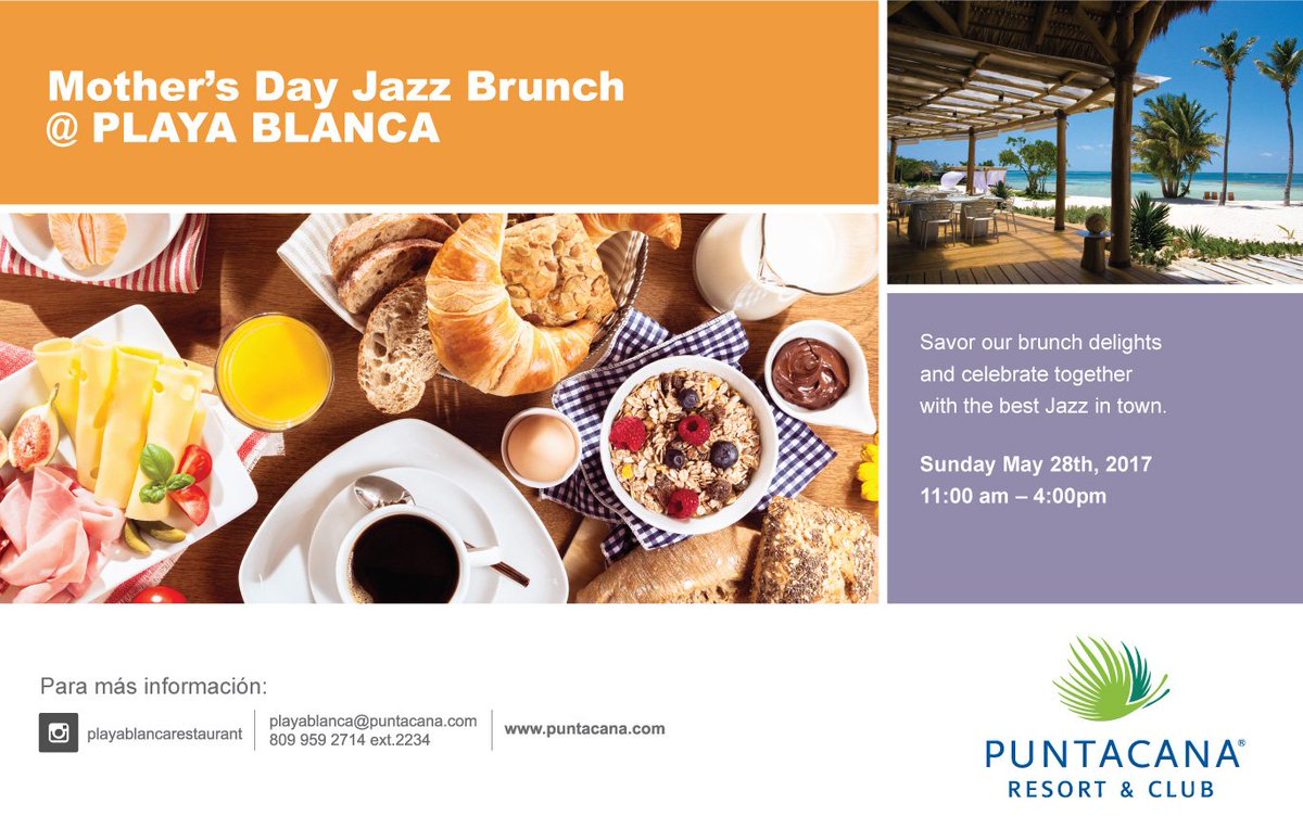 PUNTACANARESORT's tweet image. Treat your Mom to a fabulous meal at the beach this Sunday, May 28! We will be hosting a special brunch at #PlayaBlancaRestaurant 🍴.