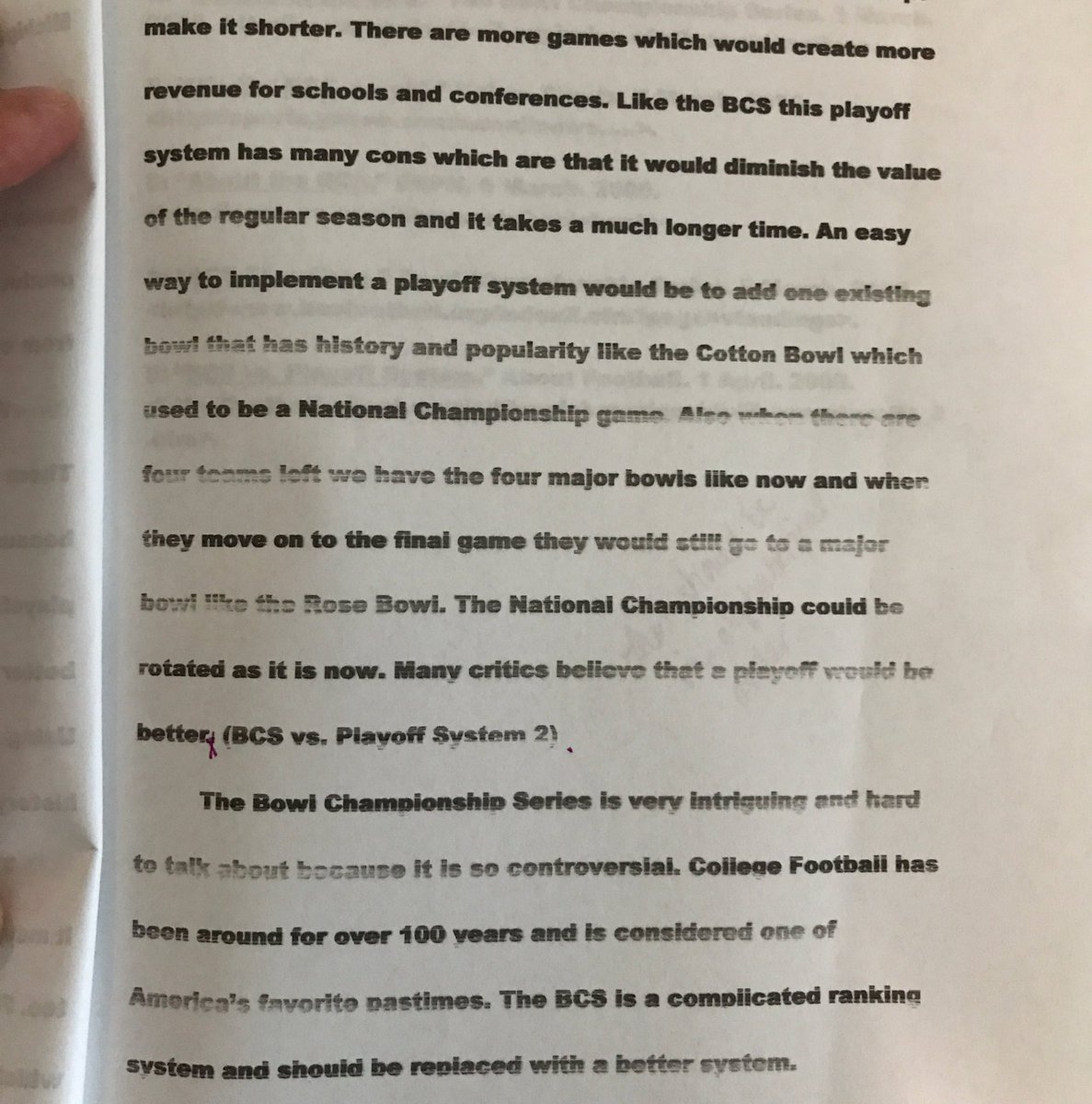BillyEmbody's tweet photo. When you clean out your parent's house, you find out you solved the #CFBPlayoff-BCS debate in 7th grade. #PrinterProbs https://t.co/pfvExTJkzd