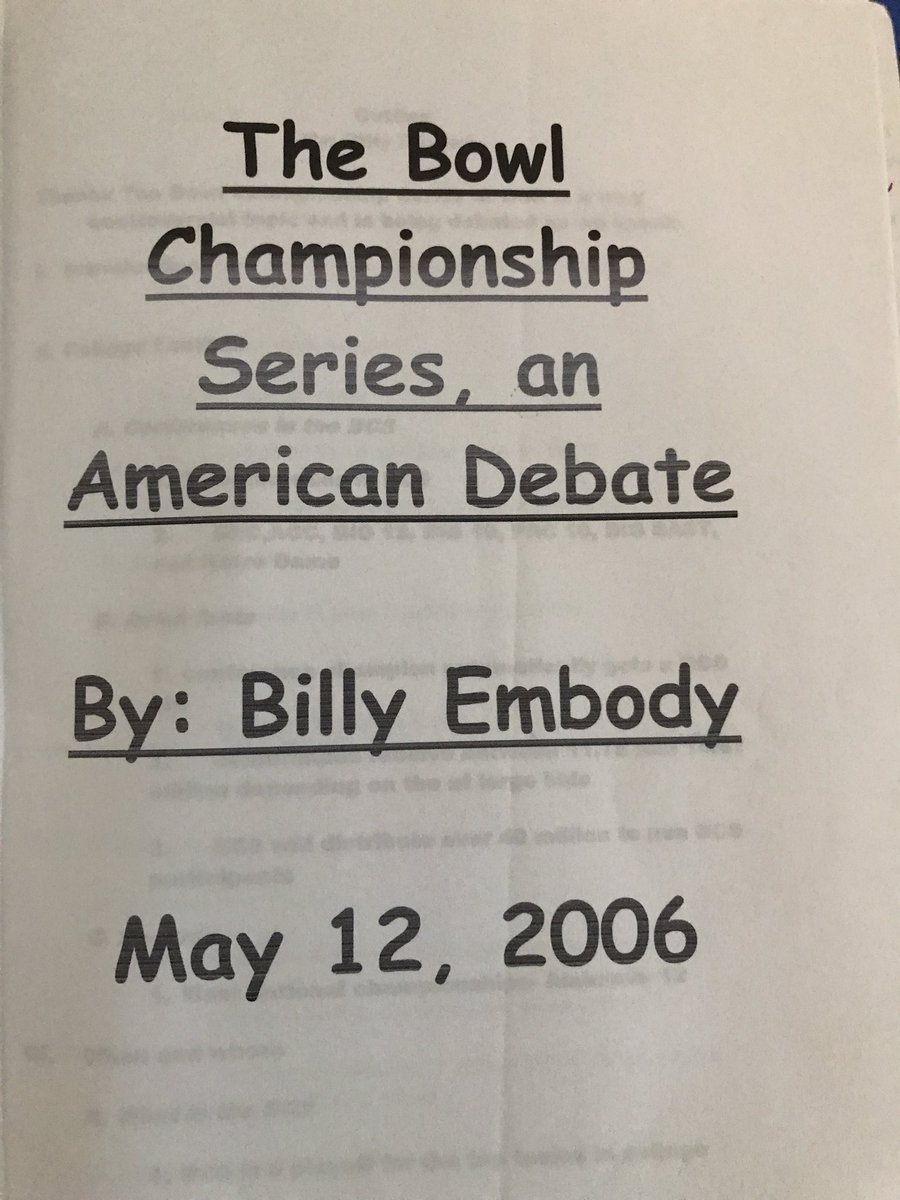 BillyEmbody's tweet photo. When you clean out your parent's house, you find out you solved the #CFBPlayoff-BCS debate in 7th grade. #PrinterProbs https://t.co/pfvExTJkzd
