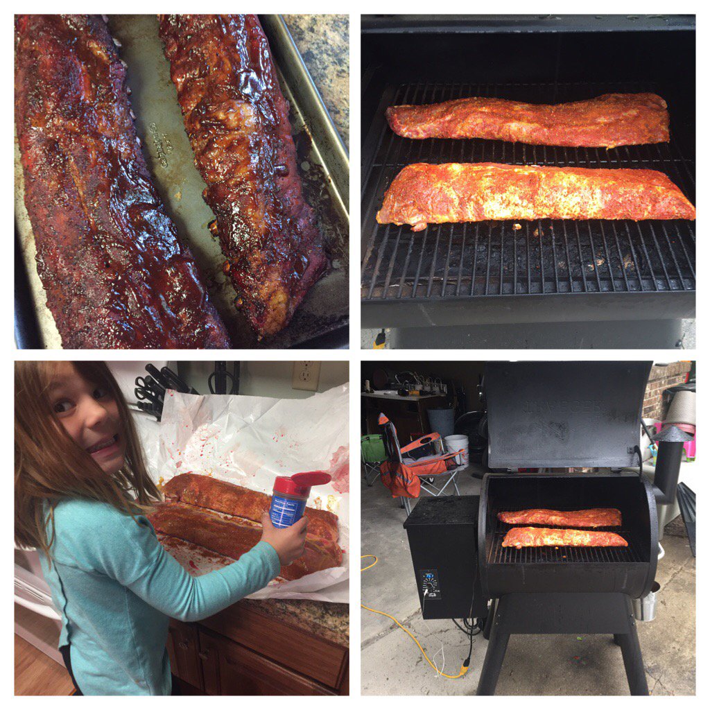 tlenzod's tweet photo. Ribs on a rainy weekend @TraegerGrills #besthelp #traegerbabybackribs https://t.co/JD5j5DH2O6
